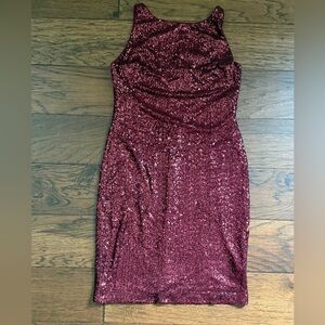Lauren Ralph Lauren Women's Size 12 Garnet Sequin Sheath Dress $224MSRP